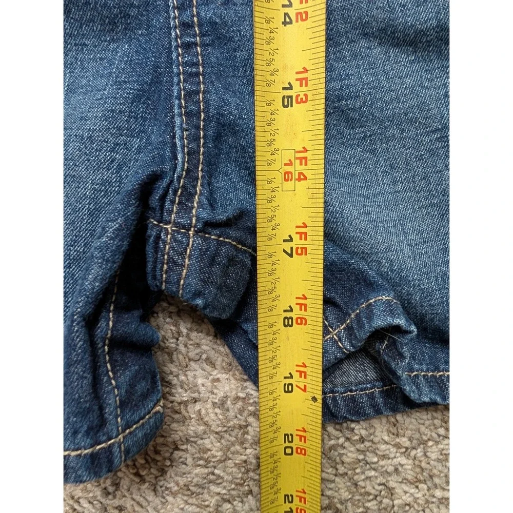 OshKosh B'gosh Boys Denim Short overalls Dark Wash Overalls 24M Classic Country